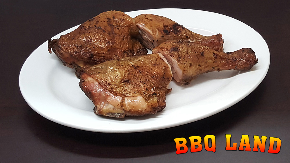 BBQ Land Chicken Leg Quarters Dinner Plate